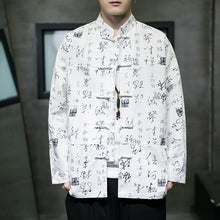 Load image into Gallery viewer, Retro Text Print Tang Suit Jacket
