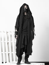 Load image into Gallery viewer, Black Cape Trench Coat Robe
