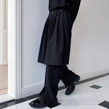 Load image into Gallery viewer, Detachable Pleated Skirt Wide-leg Pant
