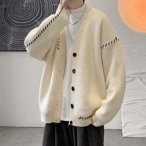 Solid Button Knit Coat