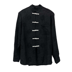 Long-sleeve Jacquard Padded Shirt