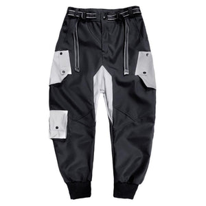 Techwear Reflective Decorative Stitching Cargo Pants