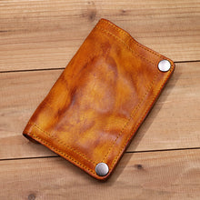 Load image into Gallery viewer, Retro Handmade Leather Wallet Multi Card Slots Wallet
