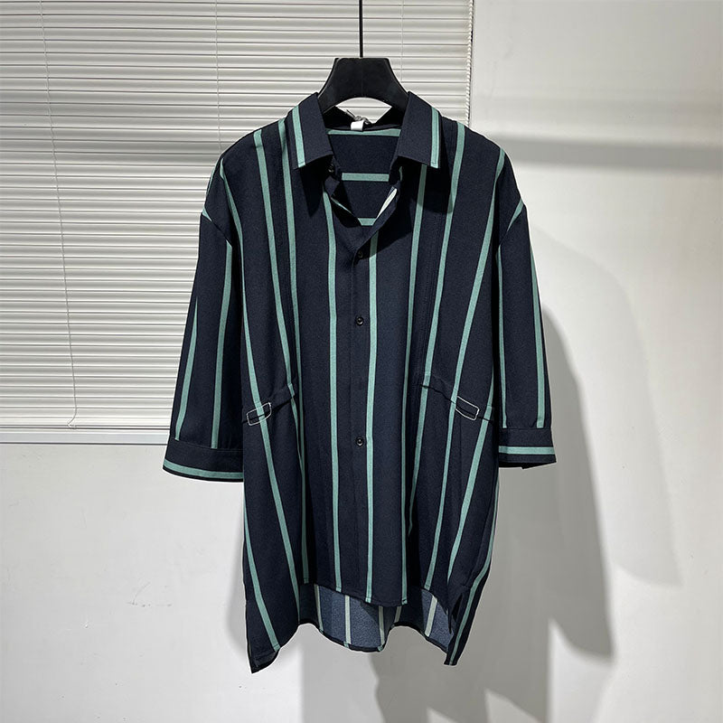 Irregular Striped Loose Shirt