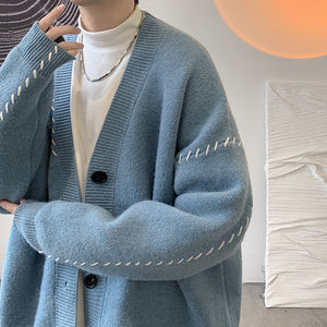 Solid Button Knit Coat