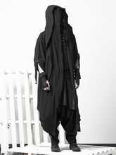 Load image into Gallery viewer, Black Cape Trench Coat Robe
