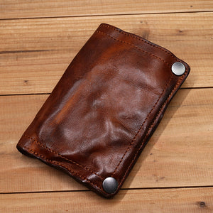 Retro Handmade Leather Wallet Multi Card Slots Wallet