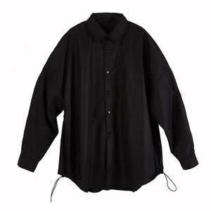 Bottom Drawstring Long Sleeve Shirt