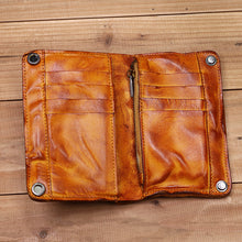 Load image into Gallery viewer, Retro Handmade Leather Wallet Multi Card Slots Wallet
