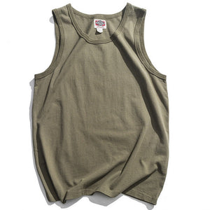 Solid Color Loose Sleeveless T-shirt