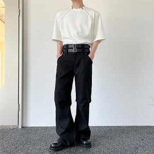 Double Waist Loose Straight-leg Trousers