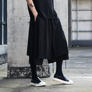 Cropped Culottes Wide Leg Casual Pants