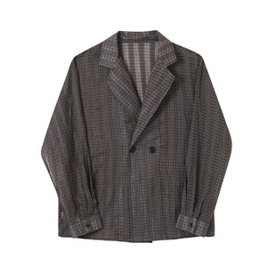 Summer Thin Wrinkled Lapel Shirt