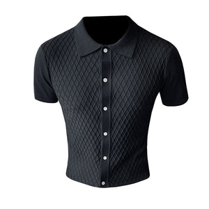 Ice Silk Mesh Knit Polo Shirt