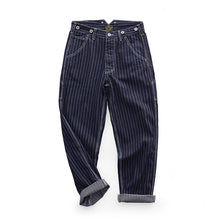 Load image into Gallery viewer, Men&#39;s Striped Loose  Jeans
