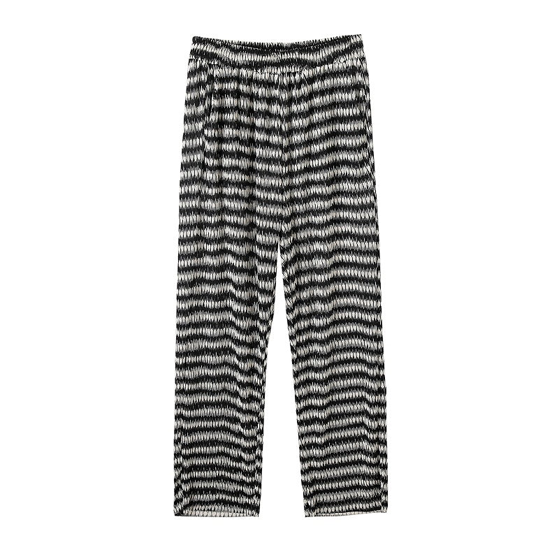 Pleated Trousers Straight-leg Slacks