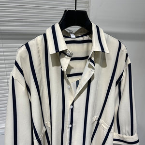 Irregular Striped Loose Shirt