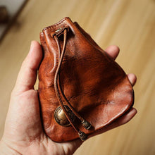 Load image into Gallery viewer, Retro Leather Coin Bag Storage Bag
