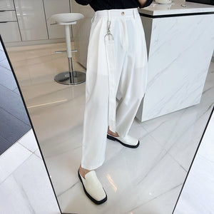 High Waist Loose Straight-leg Pants