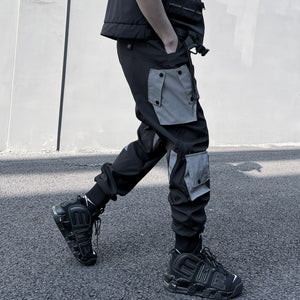 Techwear Reflective Decorative Stitching Cargo Pants