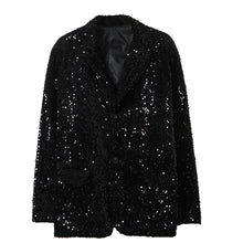 Load image into Gallery viewer, Single Breasted Sequined Blazer
