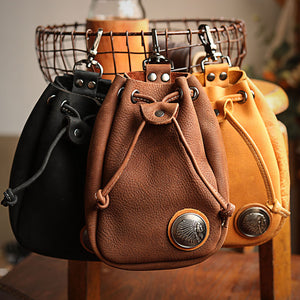 Vintage Leather Pouch Bag