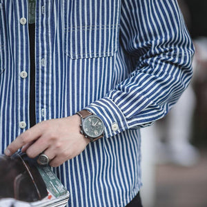 Retro Blue and White Stripes Shirts