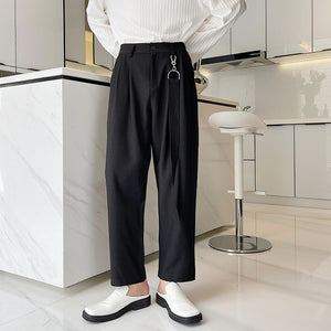 High Waist Loose Straight-leg Pants