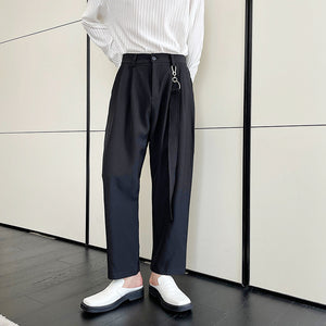 High Waist Loose Straight-leg Pants