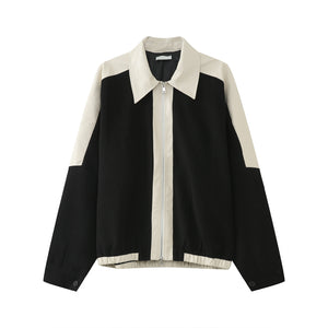 Stitching Contrast Color Jacket