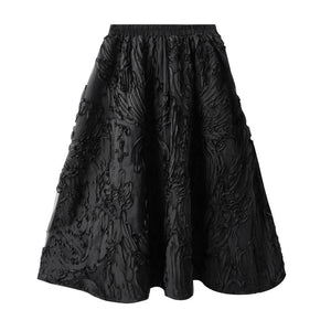 Elastic Waist A-line Skirt