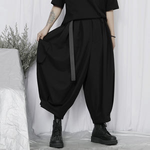 Japanese Large Pocket Casual Wide-leg Pants