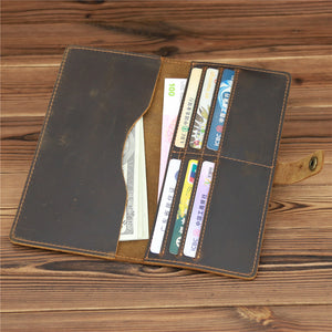 Retro Bifold Multi-card slot Leather Wallet