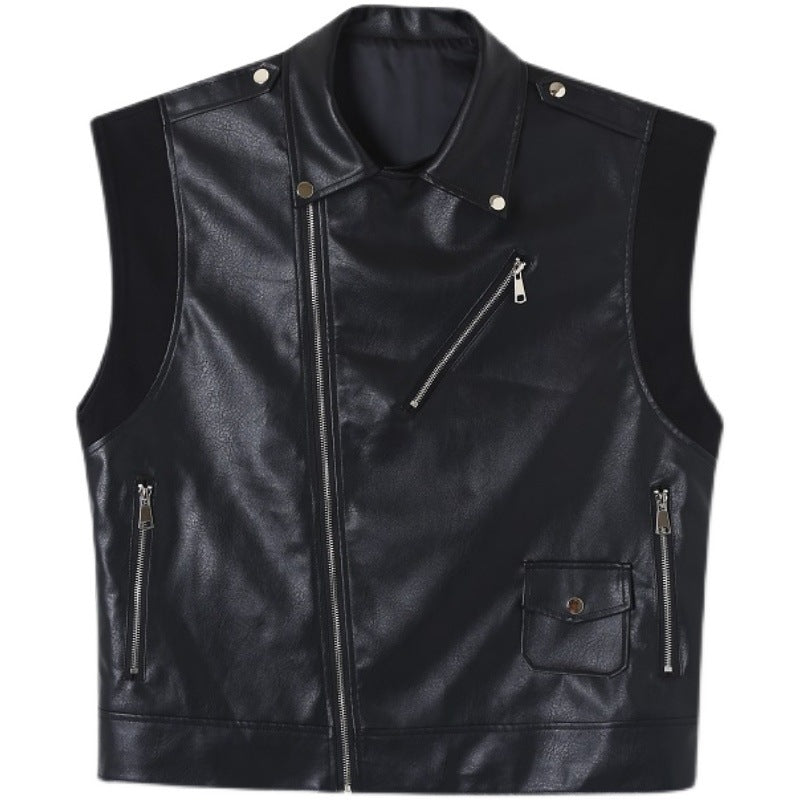 PU Leather Functional Vest