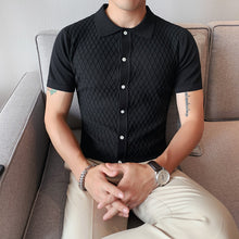 Load image into Gallery viewer, Ice Silk Mesh Knit Polo Shirt
