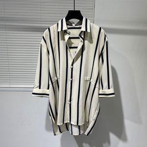 Irregular Striped Loose Shirt