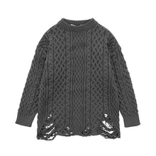 Load image into Gallery viewer, Street Retro Ripped Sweater
