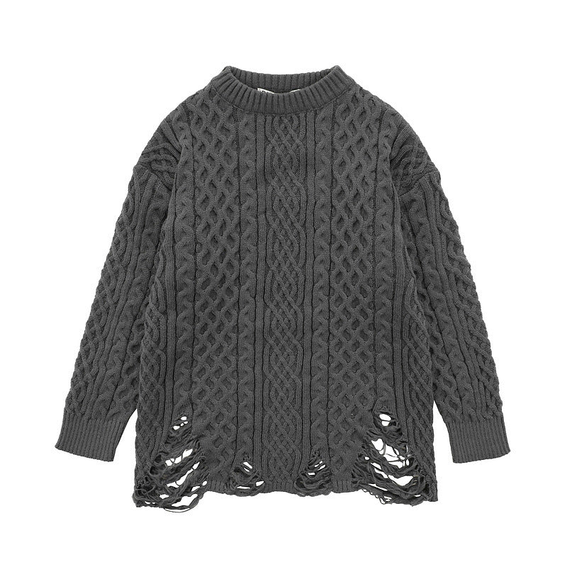 Street Retro Ripped Sweater