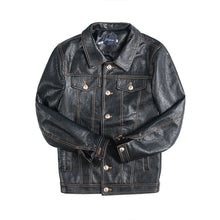Load image into Gallery viewer, Lapel Cropped Motorcycle PU Leather Jacket
