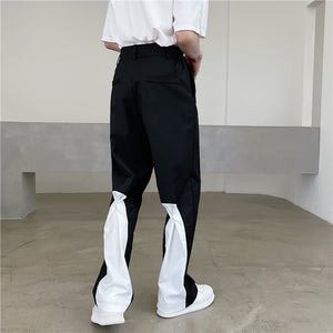 Contrast Stitching Casual Pants