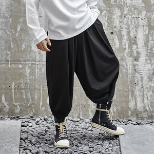 Wide Leg Loose Crotch Casual Pants