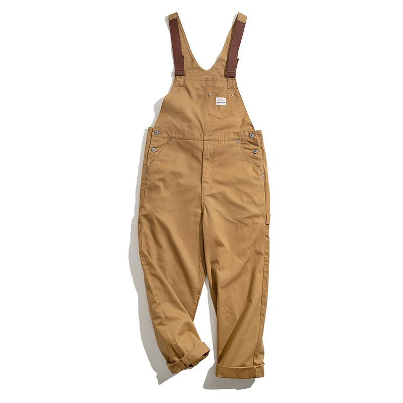 Retro Khaki Classic Overalls