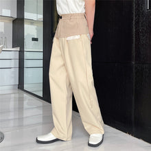 Load image into Gallery viewer, Colorblock Patch Fake Two-Piece Trousers
