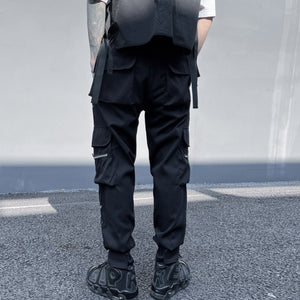 Techwear Contrast Cargo Pants