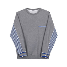 Load image into Gallery viewer, Striped Color Contrast Panel Sweatshirt
