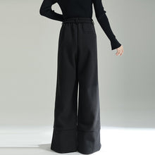 Load image into Gallery viewer, Casual Fleece Slit Straight-leg Pants
