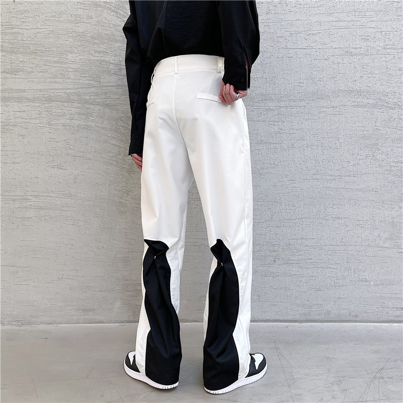 Contrast Stitching Casual Pants