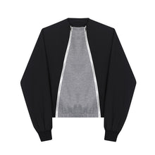 Load image into Gallery viewer, Contrast Panel Zip Cropped Jacket
