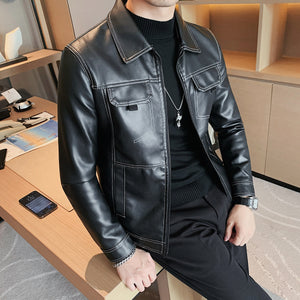 PU Leather Motorcycle Jacket