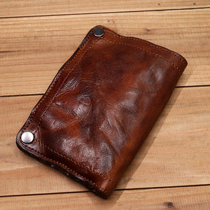 Retro Handmade Leather Wallet Multi Card Slots Wallet